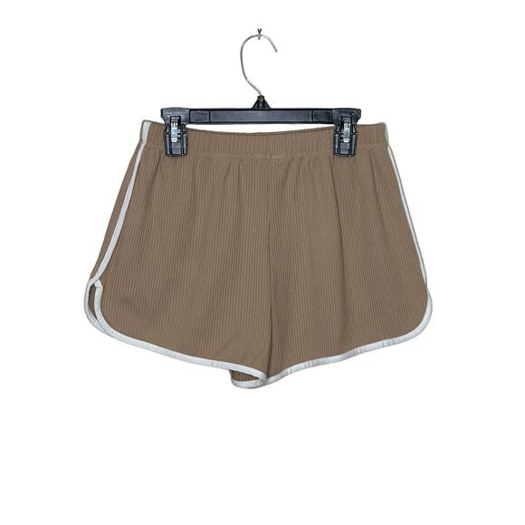 Capella beige ribbed pull on shorts size Small - Picture 1 of 5